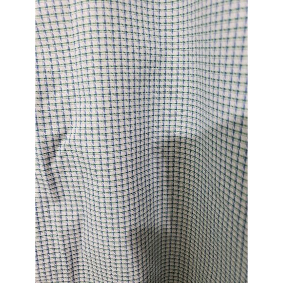 Egara blue, green and white plaid, casual button down long sleeve shirt, size XL - Picture 2 of 8